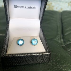 Blue Topaz Earrings.